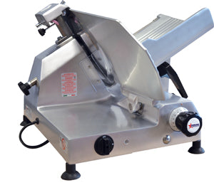 <img src="https://cdn.shopify.com/s/files/1/0084/6109/0875/products/330F_2.jpg?v=1572712367" alt="Omcan Meat Slicer, Manual, Gravity Feed, , , 1/2 HP">