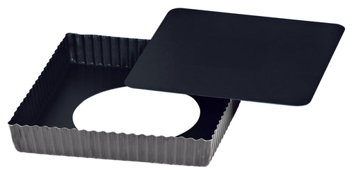 Picture of Tellier Gobel Obsidian fluted square loose bottom tart non-stick anti-slip mold