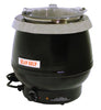 Omcan SB6000B (19072) Black Soup Kettle with Plastic Lid, 10 L Capacity, 400 W