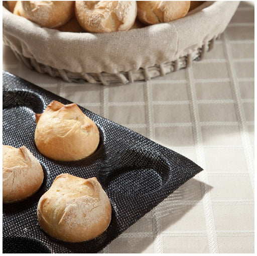 <img src="https://cdn.shopify.com/s/files/1/0084/6109/0875/products/SF15RS.jpg?v=1565886795" alt="Demarle Silform - Round Shape Bread Proofing and Baking Tray - Vol. 1.01 oz">